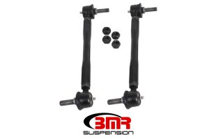 Ford Mustang Sway Bar End Links - Front - BMR Suspension - Adjustable, ELK010 - Black - `05-`14